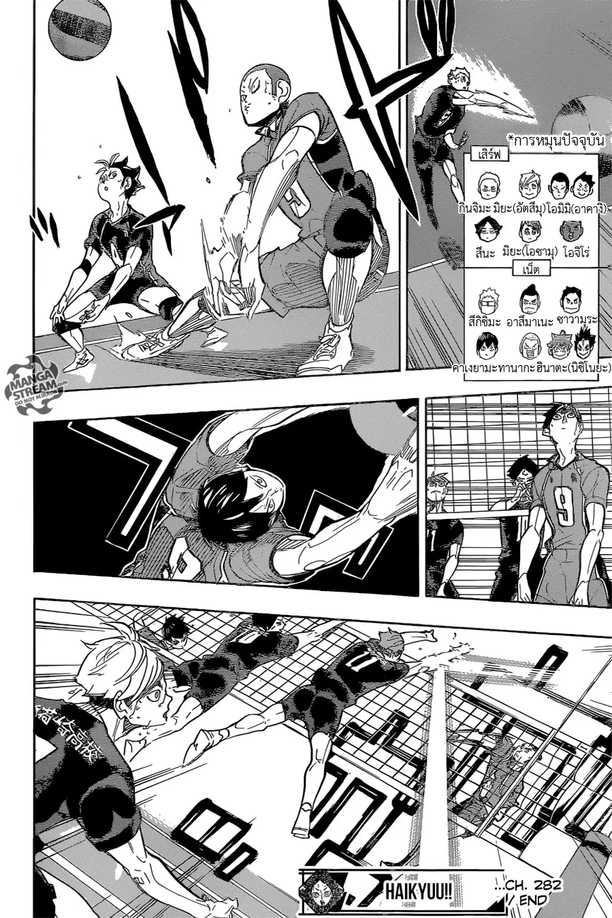 Haikyuu!! ตอนที่ 282 หน้า 18